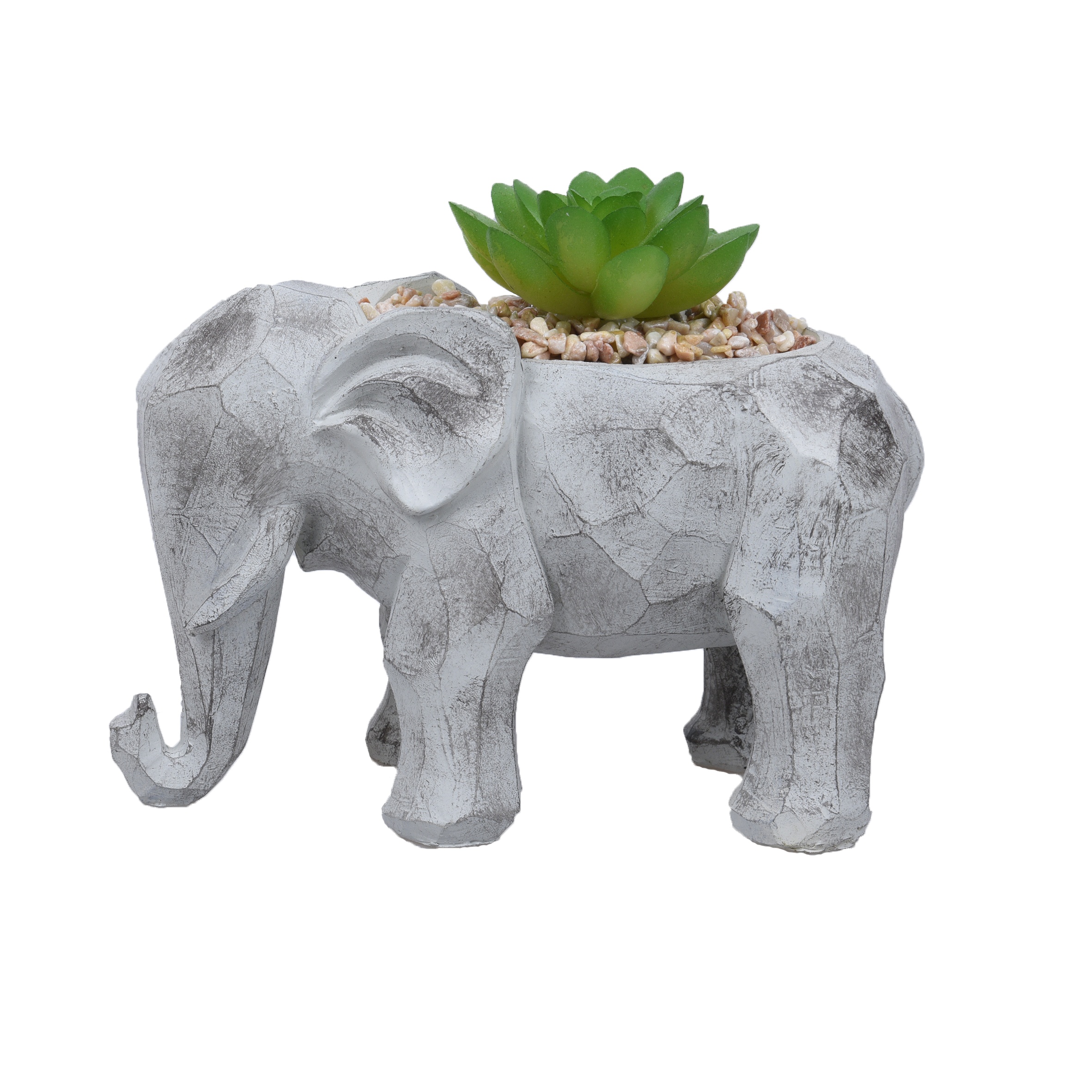 green plants artificial with metal pots plant for flower pots & planters elephant shape
