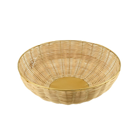 Natural Home Bamboo Woven Farmer's Round Food Storage Basket Fruit Egg Vegetable Packaging Bamboo Basket Wholesale