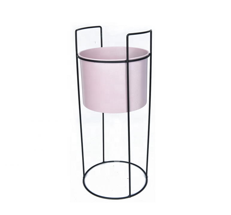 pink Garden Metal Flower Pot Stands Designs