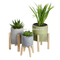 Mini Modern Green Ceramic flower pots & planters Potted Plant Holder for plants