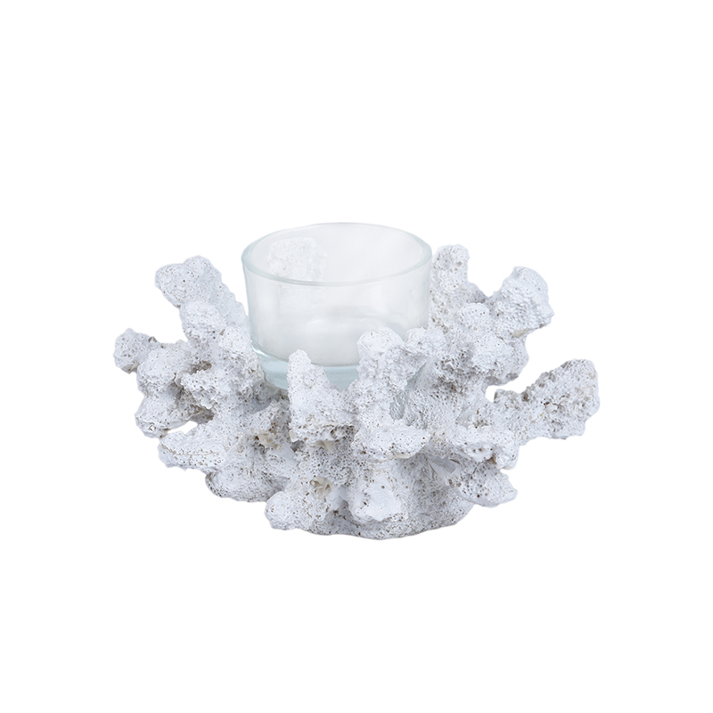 Ocean white candle holder