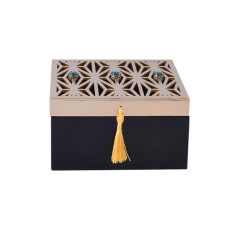 Golden Top tassel Square Decorative Box Storage Box Packaging Boxes