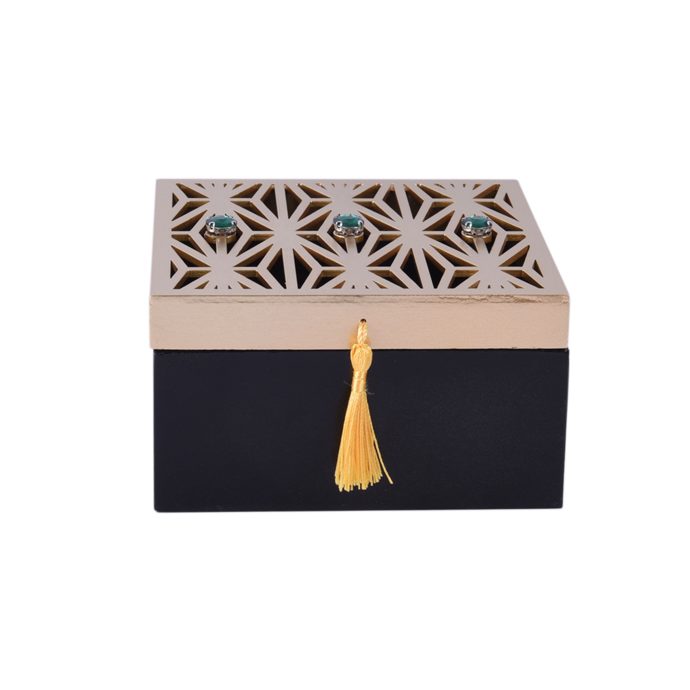 Golden Top tassel Square Decorative Box Storage Box Packaging Boxes