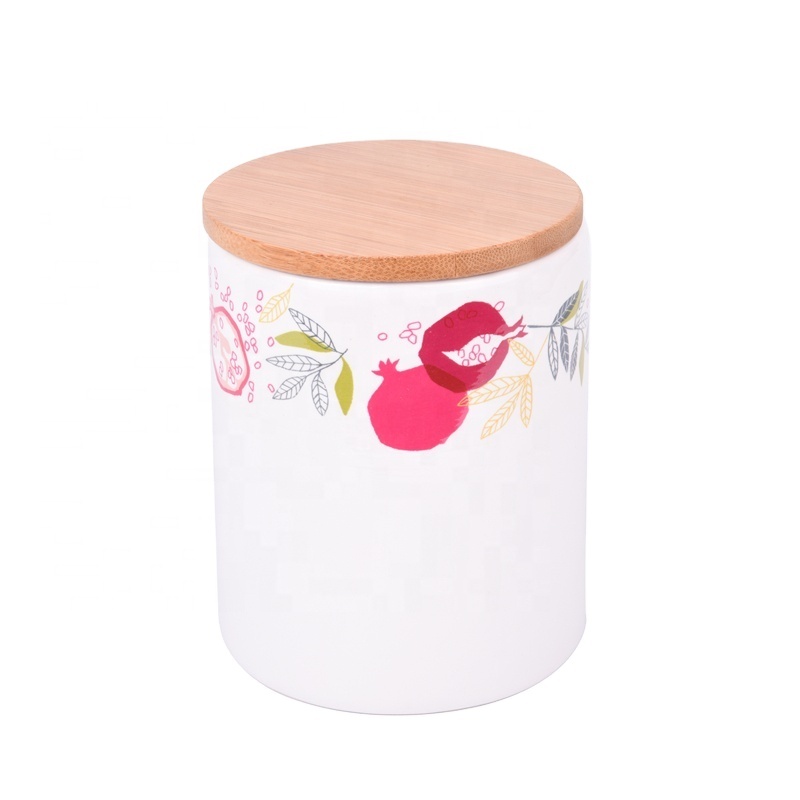 New Lovely Fashion Ceramic Jar With Bamboo Cover