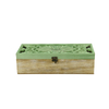 Sensorial Delight Hollow Pattern Flip Rectangular Wooden Box Gift Box Table Cosmetic Storage Box