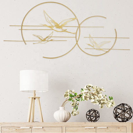 Metal wall decor gold luxury wall decorations art