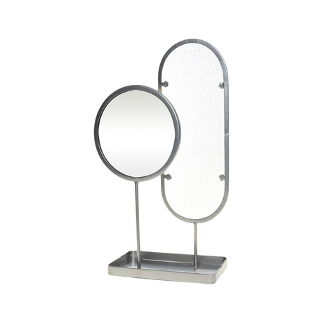 Ice Haven Simple Metal Bracket Single Side Makeup Mirror Table Type Desktop Placed High Definition Mirror for Girls Dressing