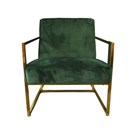 Modern Living Room luxury Furniture velvet chairs with metal legs