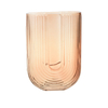 Joyful Gathering Glass Vase U Shape Ripple Clear Modern Glass Vase For Flowers Tabletop Vase For Home Decor