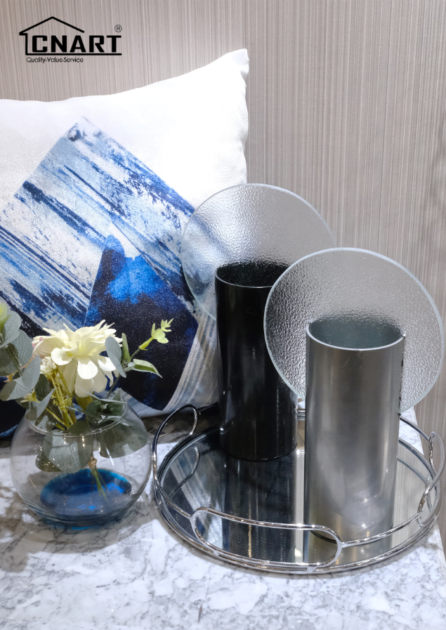 new design Artificial home decor Flower in Glass Vase for Room Decor